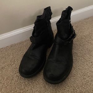 Black Ankle Moto Boots
